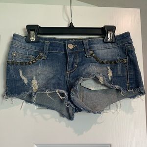 Denim shorts